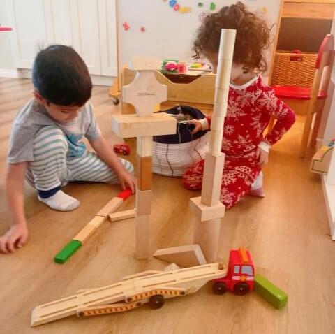 2 children playing together at the West Covina Daycare
